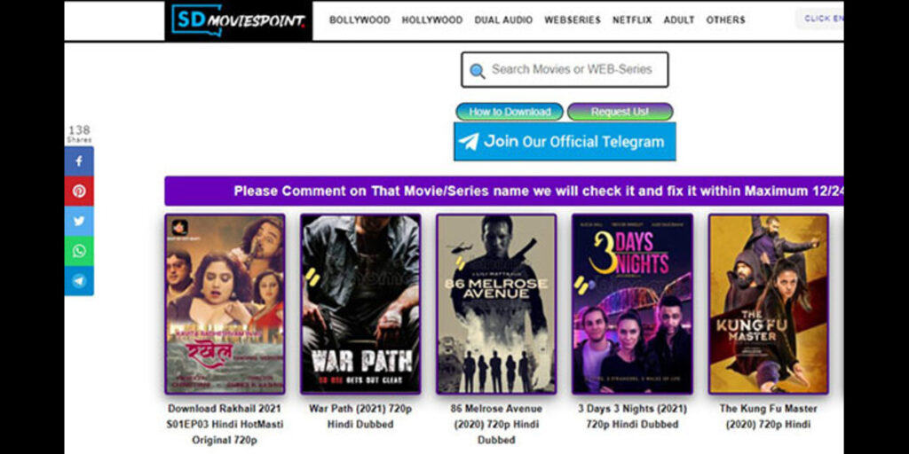 SD Movies Point Page