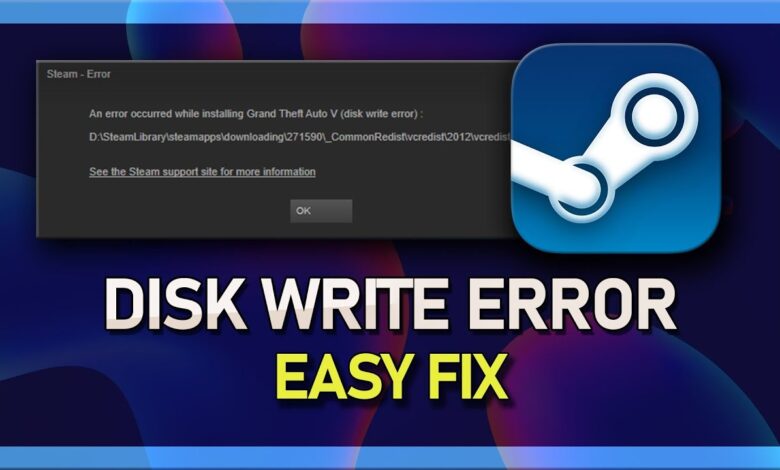 Disk Write Error Steam