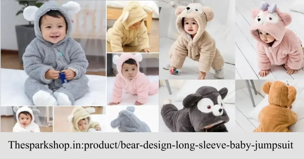 thesparkshop.in:product/bear-design-long-sleeve-baby-jumpsuit