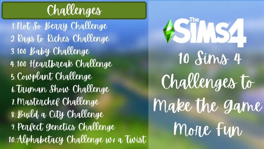 Sims 4 Challenges